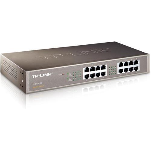 TP-Link 16 Port Gigabit Desktop/Rackmount Switch 13-inch Steel Case (Brackets Included)