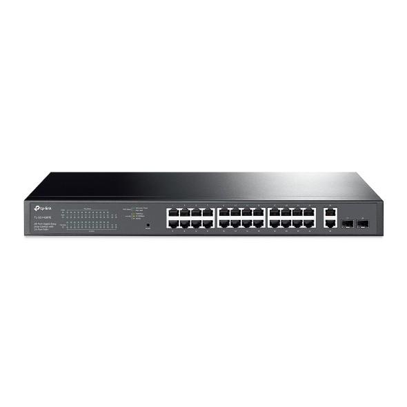 TP-LINK TL-SG1428PE 28-Port Gigabit Easy Smart Switch with 24-Port PoE+ 24 X Gigabit PoE+ Ports, 2 X Gigabit Non-PoE Ports, 2 X Gigabit SFP Slots 250 W PoE Power, 1U 19-inch Rack-mountable Steel Case
