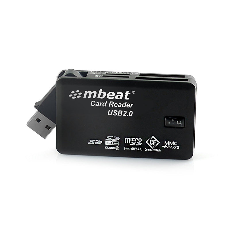 mbeat USB 2.0 super speed multiple card reader with tuck-away USB design